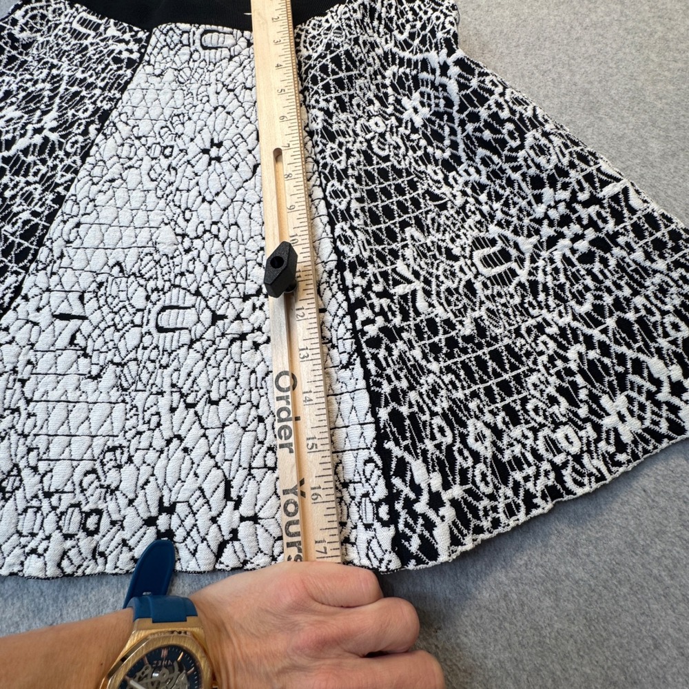Nina Crop Top & Skirt Set in Jacquard Knit by Designer Parker Skater Mod Small - Picture 7 of 12